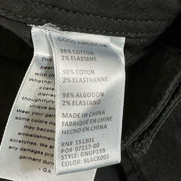 Good American Pants Womens size 6 Desert storm cargo Black Wide leg Baggy New‎ - Picture 7 of 12